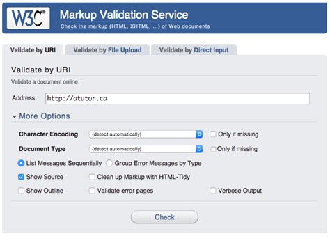 w3s|The W3C Markup Validation Service.